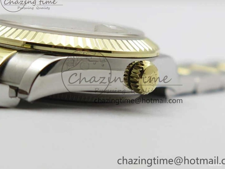 MiroTime 0127 SoftTouch Datejust 31mm 278273 SS YG BP Maker Best Edition Gray Diamonds Dial on SS YG Oyster Bracelet 2715